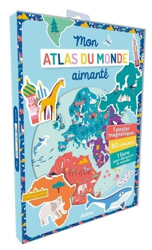 Emprunter Mon atlas du monde aimanté. Avec 1 poster magnétique, 80 aimants et 1 livre A la découverte du monde livre