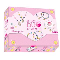 Bijoux duo d'amitié Flower power. Coffret avec accessoires - Lazerges Laetitia - Anglicas Louise