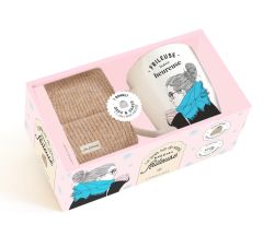 Le petit kit de survie spécial frileuse. Coffret avec 1 mug et 1 bonnet - XXX