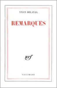 Remarques - Belaval Yvon