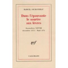 Journaliers Tome 28 : Dans l'épouvante, le sourire aux lèvres. Décembre 1973-Noël 1974 - Jouhandeau Marcel