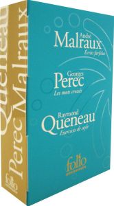 Coffret 40 ans Folio anniversaire. Réunit Exercices de style %3B Ecrits farfelus %3B Les mots croisés (3 - Queneau Raymond - Malraux André - Perec Georges