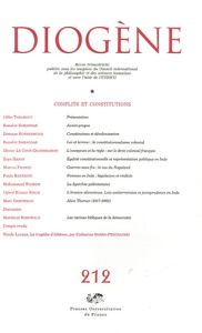 Diogène N° 212, Octobre-Décembre 2005 : Conflits et constitutions - Tarabout Gilles - Franke Marcus - Gaborieau Marc -