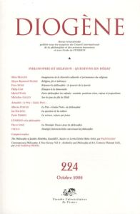 Diogène N° 224, Octobre 2008 : Philosophie et religion : questions en débat - Mancini Silvia - Ndiaye Aloyse-Raymond - Kemp Pete