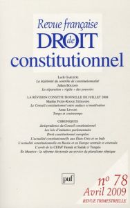 Revue française de Droit constitutionnel N° 78, Avril 2009 - Garlicki Lech - Boudon Julien - Fatin-Rouge Stéfan