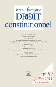 Revue française de Droit constitutionnel N° 87, juillet 2011 - Maus Didier - Roux André