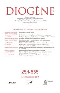 Diogène N° 254-255, avril-septembre 2016 : Emotions et vie morale : regards d'Asie - Aymard Maurice