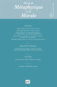 Revue de Métaphysique et de Morale N° 4, octobre-décembre 2024 - Andrault Raphaële - Anfray Jean-Pascal