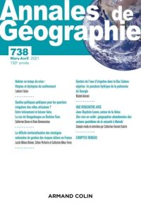 Annales de Géographie N° 738, mars-avril 2021 - Jouven Nathalie