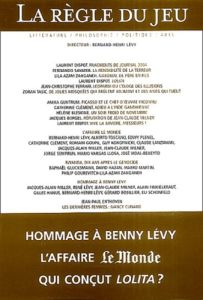 La Règle du jeu N° 25 Mai 2004 - Lévy Bernard-Henri