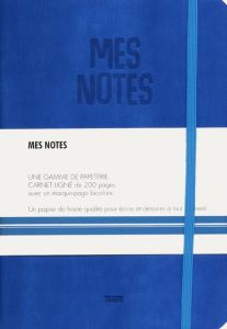 Notes cuir bleu electrique. Mes notes - Une gamme de papeterie - Carnet ligné de 200 pages avec un m - NEMESIS