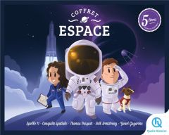 Espace. Coffret en 5 volumes : Apollo 11 %3B Conquête spatiale %3B Thomas Pesquet %3B Neil Armstrong %3B You - Gouazé Julie - Wennagel Bruno - Ferret Mathieu - B