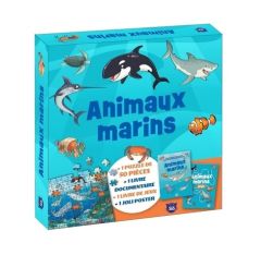 Coffret puzzle documentaire - Animaux marins - Caudal Yann - Masson Nicole - Hesnard Caroline