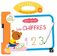 Livre ardoise Les chiffres Maternelle moyenne section. Avec un feutre effaçable - Mornet Marie-Françoise - Morey Marie