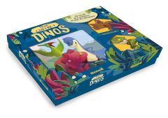 Mon coffret dinos. Aventures au pays des dinosaures, avec 1 Tricératops, 1 T-Rex - Multier Frédéric - Saver Mireille