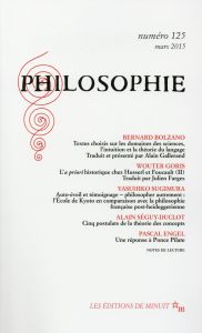 Philosophie N° 125, Mars 2015 - Bolzano Bernard - Goris Wouter - Sugimura Yasuhiko