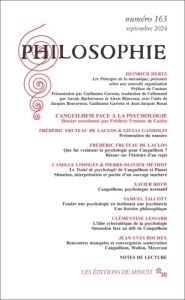 PHILOSOPHIE 163 DOSSIER CANGUILHEM FACE A LA PSYCHOLOGIE - VOL163 - COLLECTIF