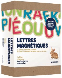 Coffret Lettres magnétiques. 86 lettres, diagrammes et images en bois aimantés et 1 livret "Une entr - Alvarez Céline