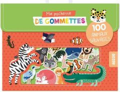 Ma pochette de gommettes. 100 animaux sauvages - Carlslund Michelle