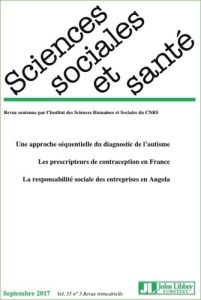 Sciences Sociales et Santé Volume 35 N° 3, Septembre 2017 - Bretin Hélène - Robelet Magali