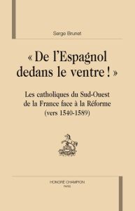 DE L'ESPAGNOL DEDANS LE VENTRE. LES CATHOLIQUES DU SUD-OUEST DE LA FRANCE FACE A LA REFORME - BRUNET SERGE