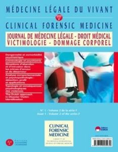 Journal de médecine légale Volume 59 N° 1/2016 - Botbol Michel