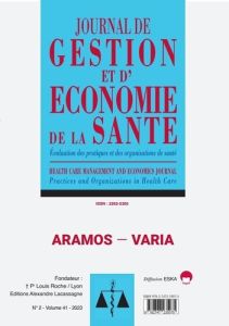 Evaluation des Pratiques et des Organisations de Santé. Journal de gestion et d'économie de la santé - Wittwer Jérôme - Minvielle Etienne - Domin Jean-Pa