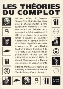 Agone N° 47, 2012 : Les théories du complot - Chueca Miguel