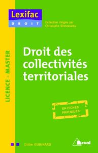 Droit des collectivités territoriales - Guignard Didier