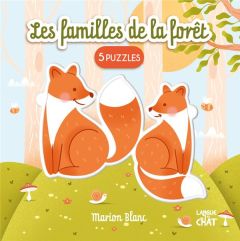 Les familles de la forêt. 5 puzzles - Blanc Marion