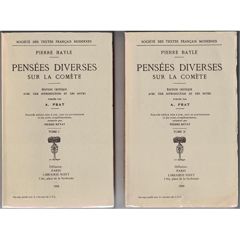 Pensées diverses sur la comète - Bayle Pierre - Prat Andrée - Rétat Pierre