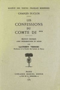 Les confessions du Comte de C... - Duclos Charles