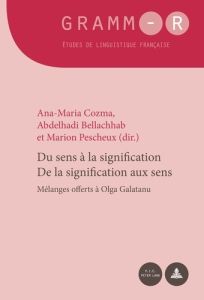 Du sens à la signification, de la signification aux sens - Cozma Ana-Maria - Bellachhab Abdelhadi - Pescheux