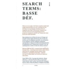 Search Terms : Basse déf. Edition bilingue français-anglais - Thély Nicolas - Sauzedde Stéphane