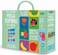 Méga Domino de la nature. Livre de 10 pages et 55 cartes domino - Bonaguro Valentina - Gaule Matteo - Guilmault Sara