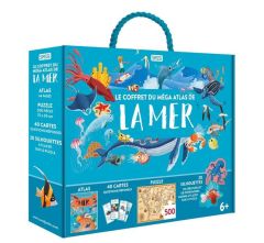 Le coffret du méga atlas de la mer. Avec 1 atlas, 40 cartes questions/réponses, 1 puzzle de 500 pièc - Lorenzi Enrico - Pesavento Giulia - Borgo Alberto