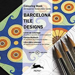 BARCELONA TILES, ARTISTS' COLOURING CARDS - TILE DESIGNS - VAN ROOJE, PEPIN