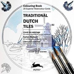 DUTCH TILES, ARTISTS' COLOURING CARDS - TILE DESIGNS - VAN ROOJE, PEPIN