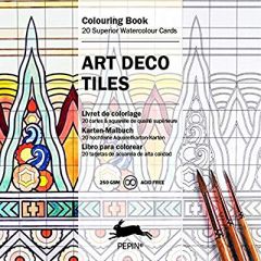 ART DECO TILES, ARTISTS' COLOURING CARDS - TILE DESIGNS - VAN ROOJE, PEPIN