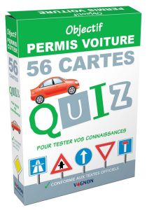 OBJECTIF PERMIS VOITURE - 56 CARTES QUIZ POUR TESTER VOS CONNAISSANCES - VAGNON EDITIONS