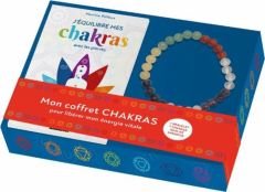 J'équilibre mes chakras avec les pierres. Coffret livre + bracelet - Pelloux Martine