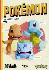 Pokémon. Un papertoy à créer. Salamèche - Carapuce - Bulbizarre - TOUGUI