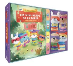 Coffret Les mini-héros de la forêt - Amis pour la vie ! Avec 4 marionnettes à doigts %3B 1 album conte - Rivière Bénédicte - Taylor Dan