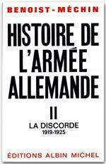 Emprunter Histoire de l'armee allemande. Tome 2, la discorde 1919-1925 livre