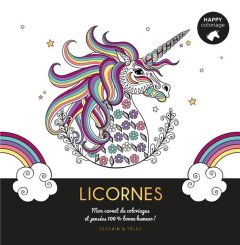 Licornes. Mon carnet de coloriages & messages 100 % bonne humeur ! - Jeuge-Maynart Isabelle - Stora Ghislaine