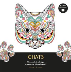 Chats. Mon carnet de coloriages et pensées 100 % bonne humeur ! - Jeuge-Maynart Isabelle - Stora Ghislaine