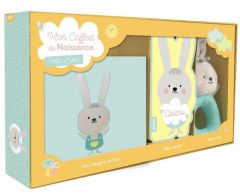 Mon coffret de bébé Petit lapin. Contient : 1 imagier en tissu, 1 hochet, 1 livre carton - Claire Céline - Aniel Isabel